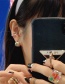 Fashion Ear Ring Fu Character Hollow Love Ear Bone Clip Earrings
