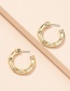 Fashion Golden Color Geometric Circle Alloy Bamboo Earrings