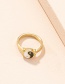 Fashion Golden Color Tai Chi Yin Yang Bagua Dripping Oil Alloy Ring