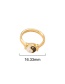 Fashion Golden Color Tai Chi Yin Yang Bagua Dripping Oil Alloy Ring