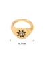 Fashion Golden Color Flower Dripping Geometric Alloy Ring