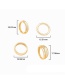 Fashion Ring Set Geometric Circle Alloy Ring