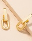 Fashion Golden Color Geometric Cross Alloy Earrings