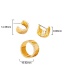 Fashion Set-1 Geometric Circle Alloy Earrings Ring Set