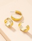 Fashion Round Suit Geometric Polygon C-shaped Earrings Ring Set