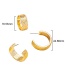 Fashion Polygonal Suit Geometric Polygon C-shaped Earrings Ring Set