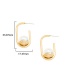 Fashion Pearl Ear-rings Freshwater Pearl Geometric Alloy Stud Earrings