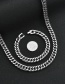 Fashion Steel Color 1.8*60cm Stainless Steel Thick Chain Necklace