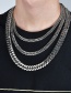 Fashion Steel Color 1.6*60cm Stainless Steel Thick Chain Necklace
