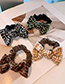 Fashion Coffee Color Printed Abstract Musical Note Small Bow Fold Hair Rope