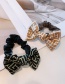 Fashion Beige Printed Abstract Musical Note Small Bow Fold Hair Rope