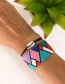 Fashion Mixed Color A Pure Handmade Rice Bead Beaded Geometric Color Matching Bracelet