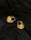 Fashion Gold Color Round Cake Alloy Hollow Earrings
