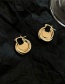 Fashion Gold Color Round Cake Alloy Hollow Earrings