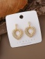 Fashion Gold Color Love Pearl Micro Zircon Earrings