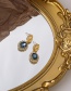 Fashion Gold Color Diamond Geometric Alloy Earrings