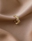 Fashion Gold Color Micro-inlaid Zircon Star Curved Ear Bone Clip Earrings