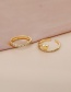 Fashion Gold Color Copper Inlaid Zircon Geometric Ring