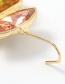 Fashion Rose Gold Alloy Diamond Polygon Imitation Pearl Earrings