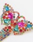 Fashion Ab Color Alloy Diamond Butterfly Tassel Earrings