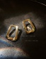 Fashion Golden Metallic Smooth Twisted Alloy Earrings