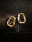 Fashion Golden Metallic Smooth Twisted Alloy Earrings