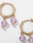 Fashion White Crystal Geometric Tassel Alloy Earrings
