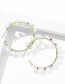 Fashion Golden Geometric Pearl Braided Alloy Earrings