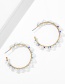 Fashion Golden Geometric Pearl Braided Alloy Earrings