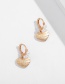 Fashion Golden Love Pearl Alphabet Alloy Earrings