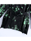 Fashion Photo Color Double Breasted Jacquard Flower Print Long-sleeved Shirt Top