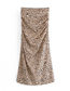 Fashion Photo Color Leopard Print Irregular Drawstring Split Skirt