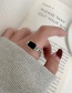 Fashion Square Section (open) Distressed Agate Ring