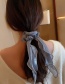 Fashion Blue Long Lace Hair Rope With Bow And Fringe