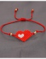 Fashion Red Rice Beads Love Beaded Bracelet