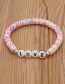 Fashion Color Rainbow Soft Pottery Love Letter Bracelet