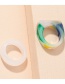 Fashion Colorful Acrylic Ring Set
