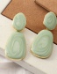 Fashion Light Pink Geometric Oval Candy Color Drip Earrings