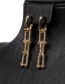 Fashion Earring Hemp Pattern U-shaped Horseshoe Buckle Chain Earrings