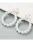 Fashion White Imitation Pearl Earrings