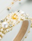 Fashion Gold Color Pearl And Diamond Headband