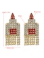 Fashion Red Bullet Alloy Claw Chain With Pearl Color Earrings