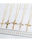 Fashion Big White Diamond Bamboo Cross Fancy Diamond Jesus Cross Necklace