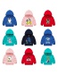 Fashion Red 5 Childrens Hooded Cartoon Pattern Sweater