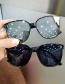 Fashion Bright Black And Gray Flakes D-shaped Childrens Uv Protection Concave Sunglasses
