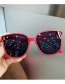 Fashion Red And Grey Tablets D-shaped Childrens Uv Protection Concave Sunglasses
