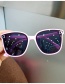 Fashion Bright Black And White Film D-shaped Childrens Uv Protection Concave Sunglasses