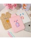Fashion Pink Bear 13 Inch Ipad Rabbit Plush Flat Storage Bag