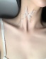 Fashion Black Necklace Diamond Gauze Bow Necklace