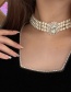 Fashion Gold Color Crystal Diamond Pearl Necklace